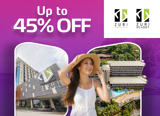 Up to 45% OFF at Zuri Hotel Iloilo and Zuri Resort - Coron Promo