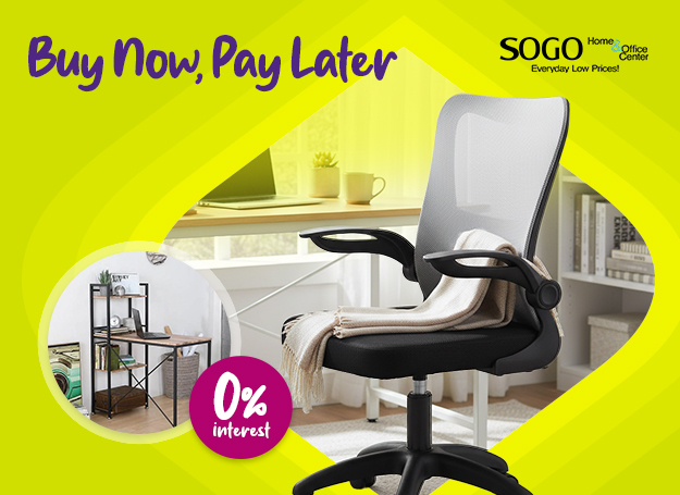 Get 0% interest for up to 12 months at SOGO Home and Office Center with your EastWest credit card. 