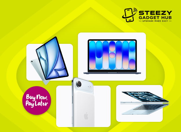 Enjoy cash price at 0% installment for 12- and 24-month terms, plus Buy Now, Pay Later* on Apple devices at Steezy Gadget Hub with your EastWest credit card. 